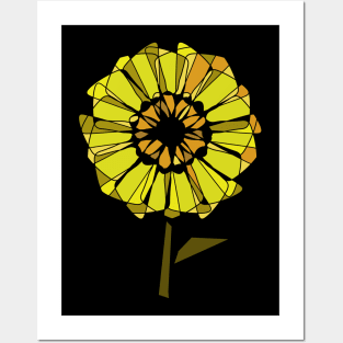 abstract flower Posters and Art